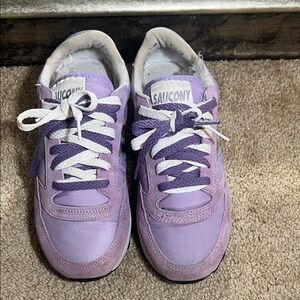 Saucony Lavender and White Running Shoes